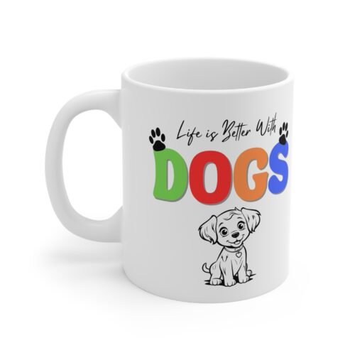 Dog Lover Coffee Mug, Pet Owner Gift, Cute Dog Coffee Cup, Dog Mom Mug, Animal Lover Ceramic Cup
