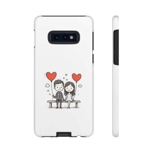 Cute Couple Phone Case - Love, Valentine's Day Gift, Couple's Phone Cover, Relationship Keepsake, Customized Gifts