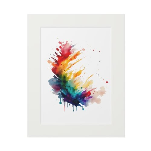Vibrant Fine Art Print Wall Decor, Abstract Color Splash Artwork, Home Gallery Decoration, Unique Gift for Art Lovers, Framed Wall Art