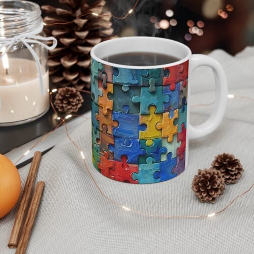 Bright Puzzle Piece Mug