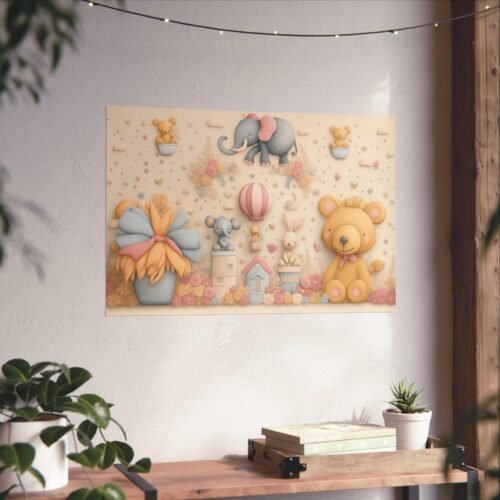 Whimsical animal nursery prints for baby rooms