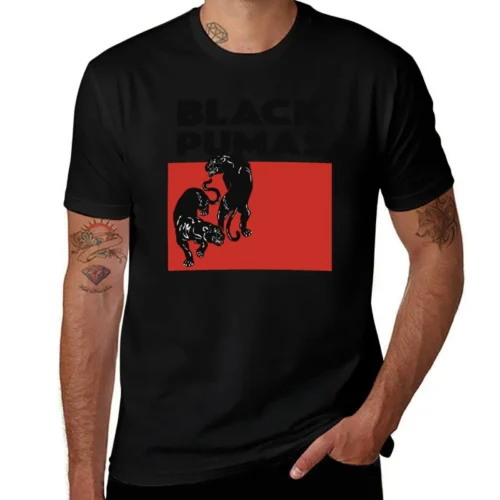 Two Black Pumas T-Shirt customs design your own plus sizes graphics sweat shirts, men