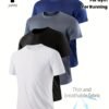 4pcs Quick-Drying, Breathable Mixed Colors Men's Round Neck T-shirts for Fitness, Gym, and Running
