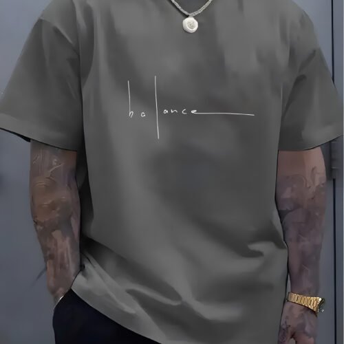 Men'S Trendy Round-Neck T-Shirt, Versatile Short Sleeves.